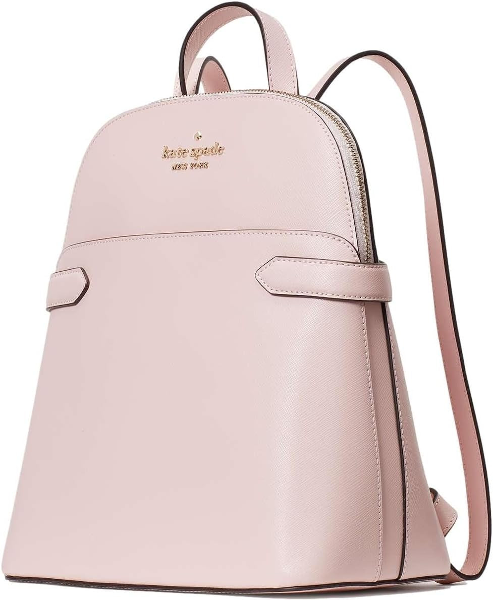 Staci Dome Leather Backpack Chalk Pink