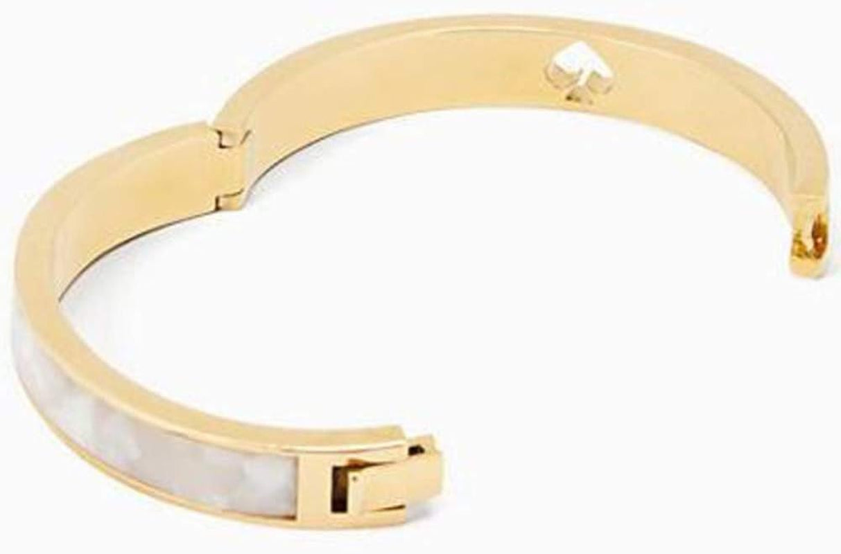 'Hole Punch Spade Hinge Bangle' Pearl Bracelet